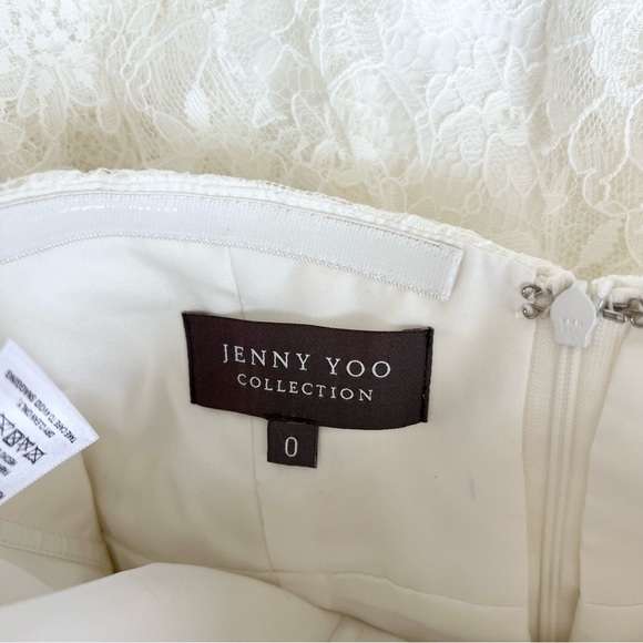 Jenny Yoo Collection BHLDN Size 0 Convertible Floral Lace Tilly Dress Strapless - Picture 9 of 9
